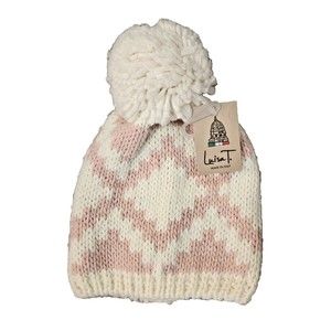 Luisa T Women's Knit Pom Beanie Hat